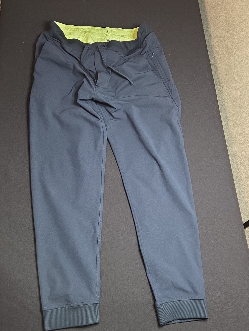 Birddogs Men's Navy Joggers with Lime Waistband